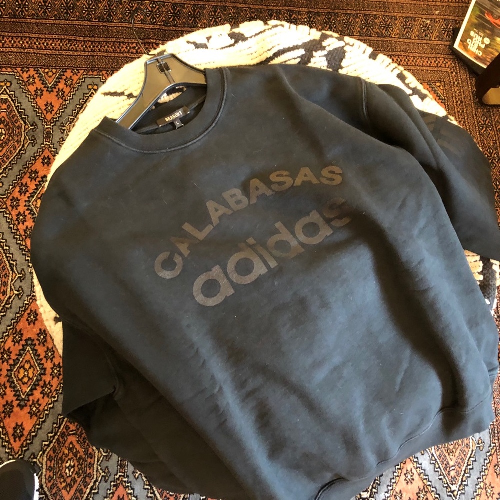 Addidas - Yeezy - Calabasas Black Sweatshirt- LG - Picture 11 of 16